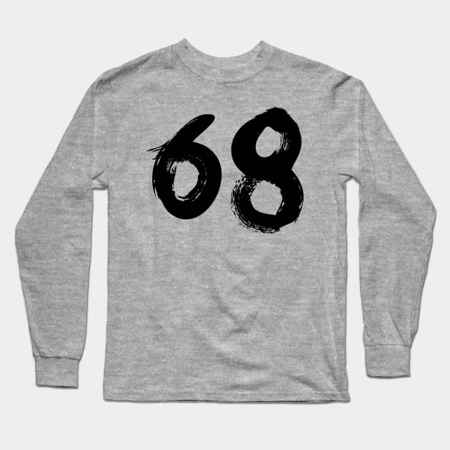 Number 68 Long Sleeve T-Shirt by Erena Samohai